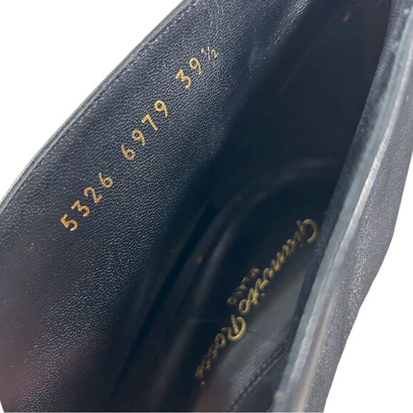 Gianvito Rossi Black Leather Vamp Booties Size 39.5 - Picture 16 of 16